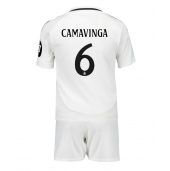 Real Madrid Eduardo Camavinga #6 Thuis tenue Kids 2024-25 Korte Mouwen (+ broek)