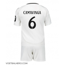 Real Madrid Eduardo Camavinga #6 Thuis tenue Kids 2024-25 Korte Mouwen (+ broek)