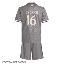 Real Madrid Endrick #16 Derde tenue Kids 2024-25 Korte Mouwen (+ broek)