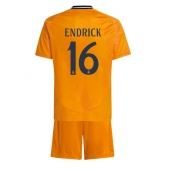 Real Madrid Endrick #16 Uit tenue Kids 2024-25 Korte Mouwen (+ broek)