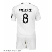 Real Madrid Federico Valverde #8 Thuis tenue Kids 2024-25 Korte Mouwen (+ broek)