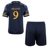 Real Madrid Kylian Mbappe #9 Uit tenue Kids 2023-24 Korte Mouwen (+ broek)