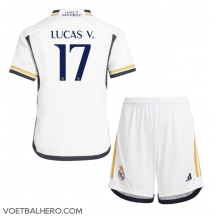 Real Madrid Lucas Vazquez #17 Thuis tenue Kids 2023-24 Korte Mouwen (+ broek)