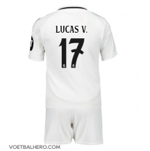 Real Madrid Lucas Vazquez #17 Thuis tenue Kids 2024-25 Korte Mouwen (+ broek)