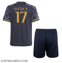 Real Madrid Lucas Vazquez #17 Uit tenue Kids 2023-24 Korte Mouwen (+ broek)