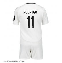 Real Madrid Rodrygo Goes #11 Thuis tenue Kids 2024-25 Korte Mouwen (+ broek)