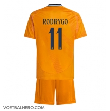 Real Madrid Rodrygo Goes #11 Uit tenue Kids 2024-25 Korte Mouwen (+ broek)