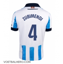 Real Sociedad Martin Zubimendi #4 Thuis tenue 2023-24 Korte Mouwen