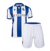 Real Sociedad Thuis tenue Kids 2024-25 Korte Mouwen (+ broek)