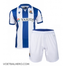 Real Sociedad Thuis tenue Kids 2024-25 Korte Mouwen (+ broek)