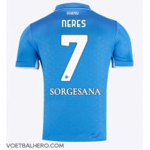 SSC Napoli David Neres #7 Thuis tenue 2024-25 Korte Mouwen