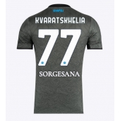 SSC Napoli Khvicha Kvaratskhelia #77 Derde tenue 2024-25 Korte Mouwen