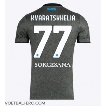 SSC Napoli Khvicha Kvaratskhelia #77 Derde tenue 2024-25 Korte Mouwen