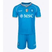 SSC Napoli Thuis tenue Kids 2023-24 Korte Mouwen (+ broek)