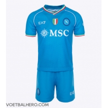 SSC Napoli Thuis tenue Kids 2023-24 Korte Mouwen (+ broek)