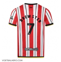 Sheffield United Rhian Brewster #7 Thuis tenue 2024-25 Korte Mouwen