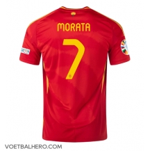 Spanje Alvaro Morata #7 Thuis tenue EK 2024 Korte Mouwen