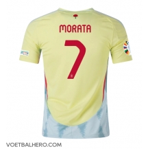 Spanje Alvaro Morata #7 Uit tenue EK 2024 Korte Mouwen