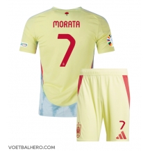 Spanje Alvaro Morata #7 Uit tenue Kids EK 2024 Korte Mouwen (+ broek)