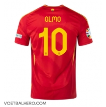 Spanje Dani Olmo #10 Thuis tenue EK 2024 Korte Mouwen