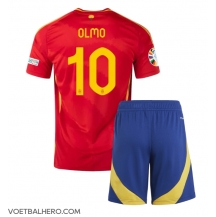 Spanje Dani Olmo #10 Thuis tenue Kids EK 2024 Korte Mouwen (+ broek)