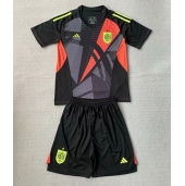 Spanje Keeper Thuis tenue Kids EK 2024 Korte Mouwen (+ broek)