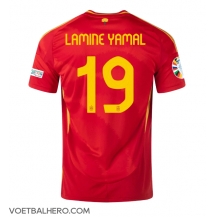 Spanje Lamine Yamal #19 Thuis tenue EK 2024 Korte Mouwen