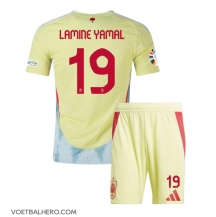 Spanje Lamine Yamal #19 Uit tenue Kids EK 2024 Korte Mouwen (+ broek)