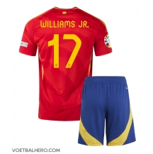 Spanje Nico Williams #17 Thuis tenue Kids EK 2024 Korte Mouwen (+ broek)