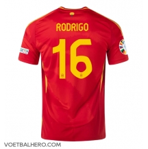 Spanje Rodri Hernandez #16 Thuis tenue EK 2024 Korte Mouwen