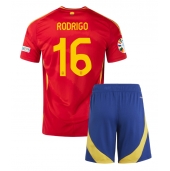 Spanje Rodri Hernandez #16 Thuis tenue Kids EK 2024 Korte Mouwen (+ broek)