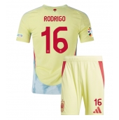 Spanje Rodri Hernandez #16 Uit tenue Kids EK 2024 Korte Mouwen (+ broek)