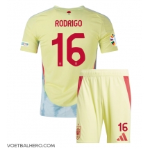 Spanje Rodri Hernandez #16 Uit tenue Kids EK 2024 Korte Mouwen (+ broek)