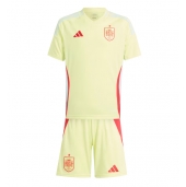 Spanje Uit tenue Kids EK 2024 Korte Mouwen (+ broek)