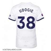 Tottenham Hotspur Destiny Udogie #38 Thuis tenue Dames 2023-24 Korte Mouwen