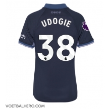 Tottenham Hotspur Destiny Udogie #38 Uit tenue Dames 2023-24 Korte Mouwen