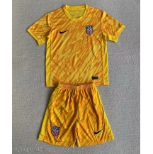 Verenigde Staten Keeper Thuis tenue Kids Copa America 2024 Korte Mouwen (+ broek)