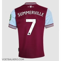 West Ham United Crysencio Summerville #7 Thuis tenue 2024-25 Korte Mouwen