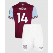 West Ham United Mohammed Kudus #14 Thuis tenue Kids 2024-25 Korte Mouwen (+ broek)