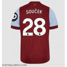 West Ham United Tomas Soucek #28 Thuis tenue 2023-24 Korte Mouwen