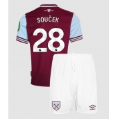 West Ham United Tomas Soucek #28 Thuis tenue Kids 2024-25 Korte Mouwen (+ broek)