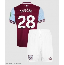 West Ham United Tomas Soucek #28 Thuis tenue Kids 2024-25 Korte Mouwen (+ broek)