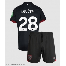 West Ham United Tomas Soucek #28 Uit tenue Kids 2024-25 Korte Mouwen (+ broek)