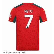 Wolves Pedro Neto #7 Uit tenue 2023-24 Korte Mouwen