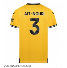 Wolves Rayan Ait-Nouri #3 Thuis tenue 2023-24 Korte Mouwen